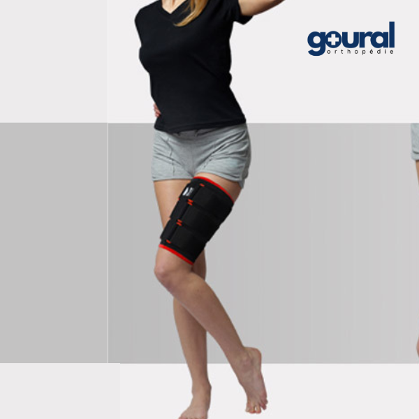 Cuissard compressif avec straps pour claquage musculaire