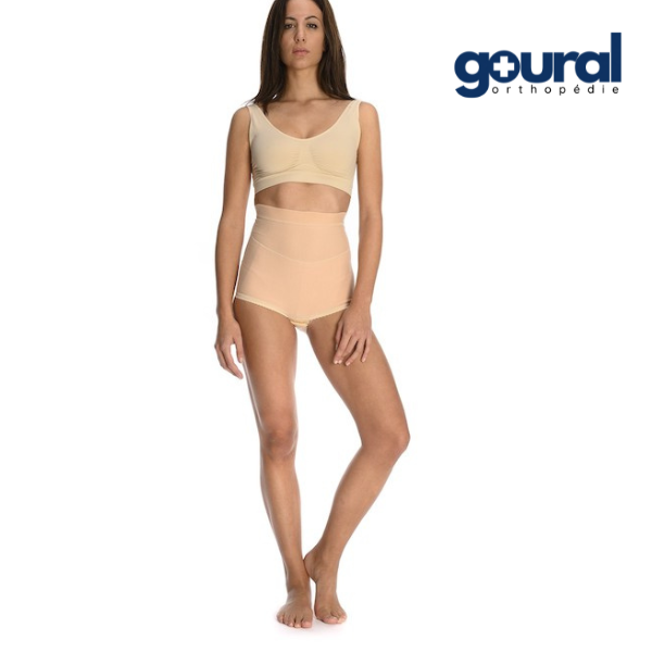 Slip-Gaine pour réduction de hernie inguinale taille haute pour femme