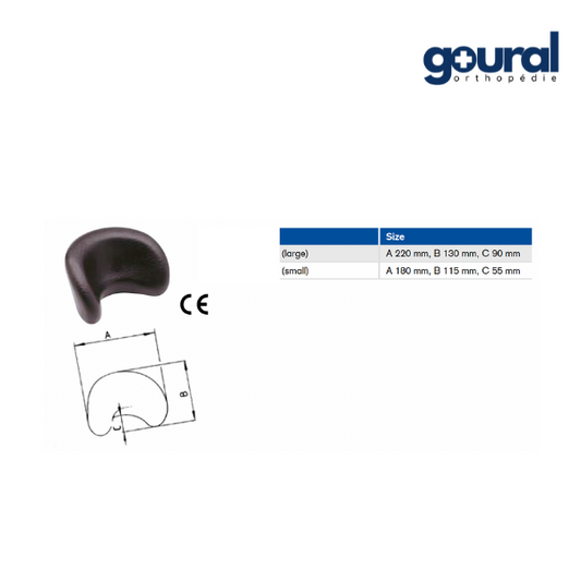 Appui-tête combiné tête et nuque pour fauteuil roulant