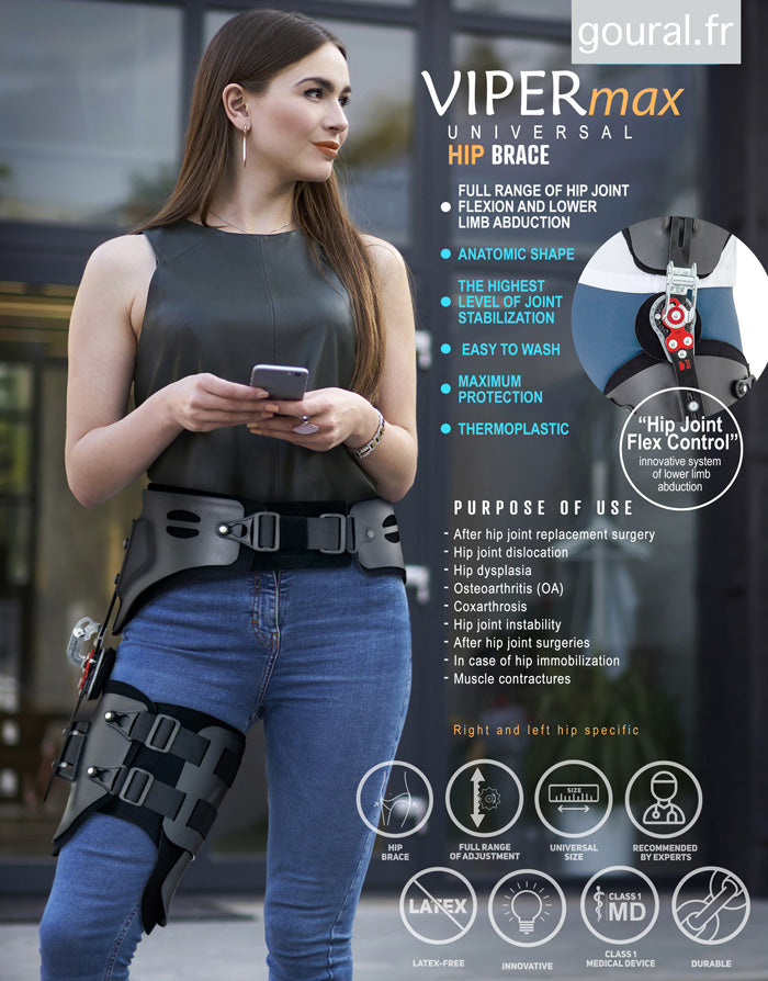 Attelle articulée de hanche Active 3D pour adulte