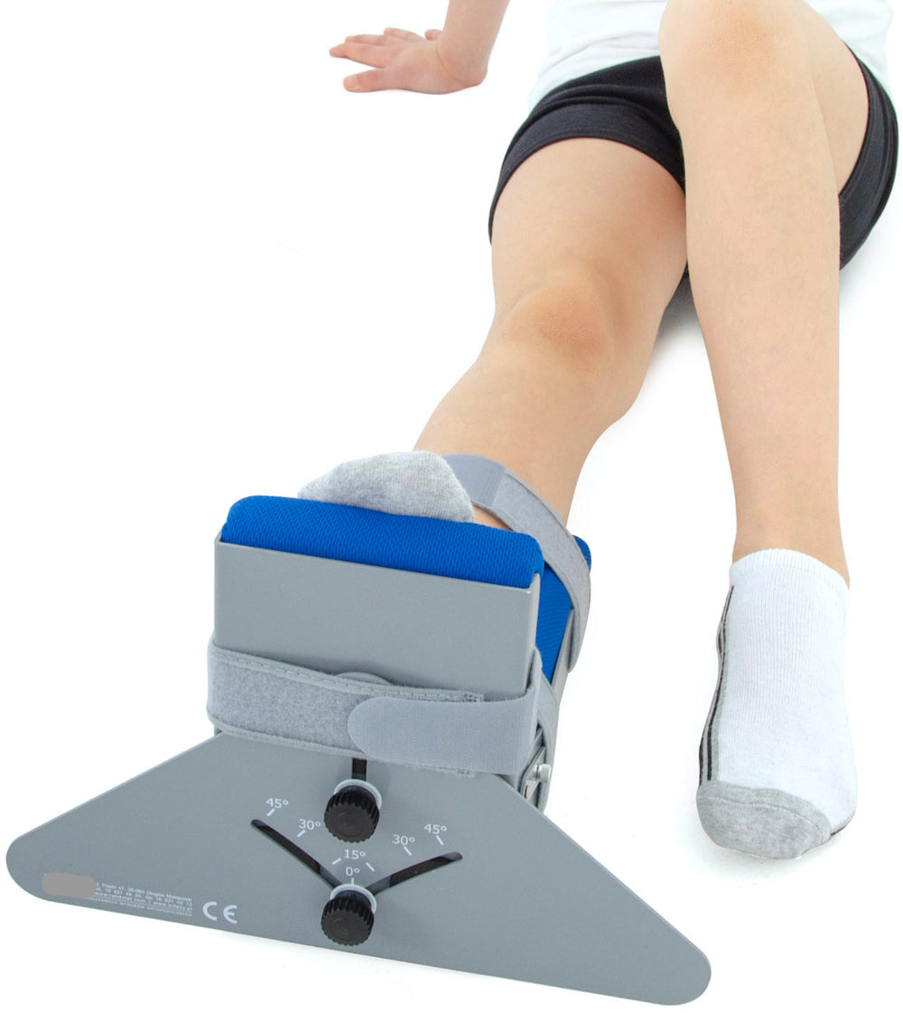 Attelle d'immobilisation du pied-cheville et éventuellement hanche pédiatrique