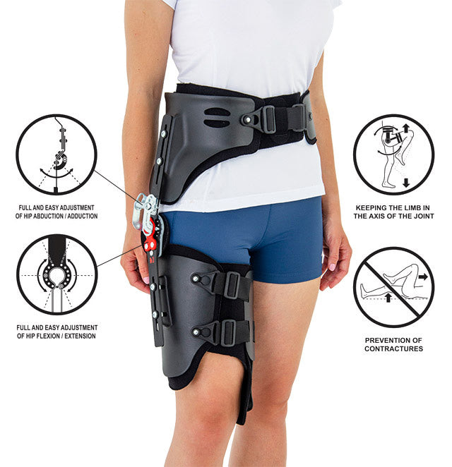 Attelle articulée de hanche Active 3D pour adulte