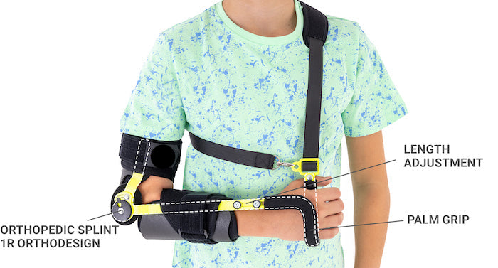 Pediatric ROM Adjustable Elbow Immobilization Articulated Splint