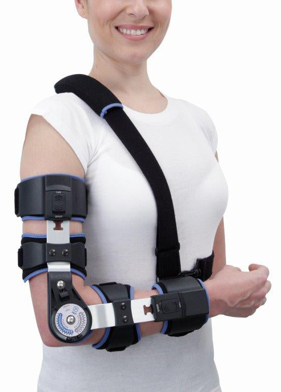 ROM Telescopic Hinged Elbow Brace with Anti-Shoulder Abduction Support