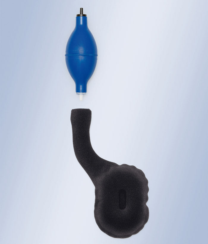 Coussin pneumatique de décharge condylienne pour attelle de genou articulée