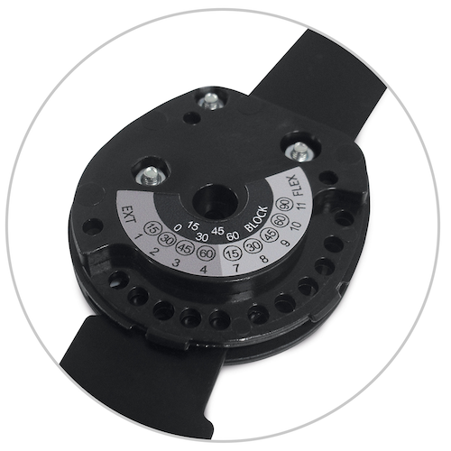 Hinged knee brace with flexion extension control and incremental locks