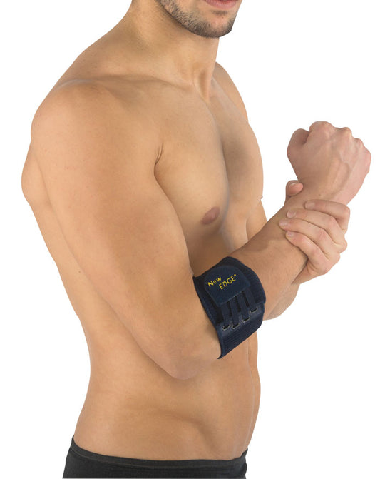 100% cotton anti-epicondylitis (Tennis-Elbow) bandage on the skin