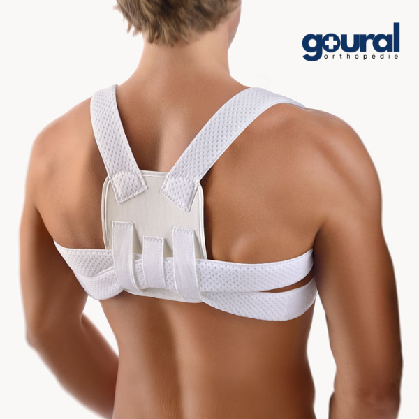 Blocage claviculaire et redresse-dos ClaviLock mise en place sans aide adulte ou enfant