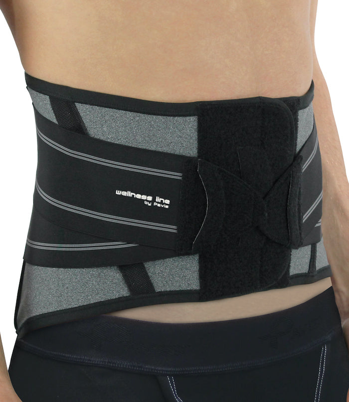 Ceinture de maintien lombaire (lombo-sacrée) avec stabilisateurs amovibles