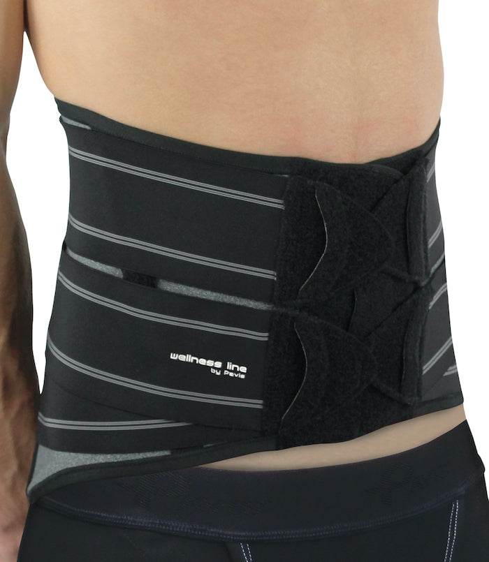 Ceinture de maintien lombaire (lombo-sacrée) avec stabilisateurs amovibles