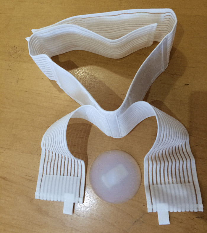 Ceinture avec pelote concave pour réduction de hernie ombilicale goural