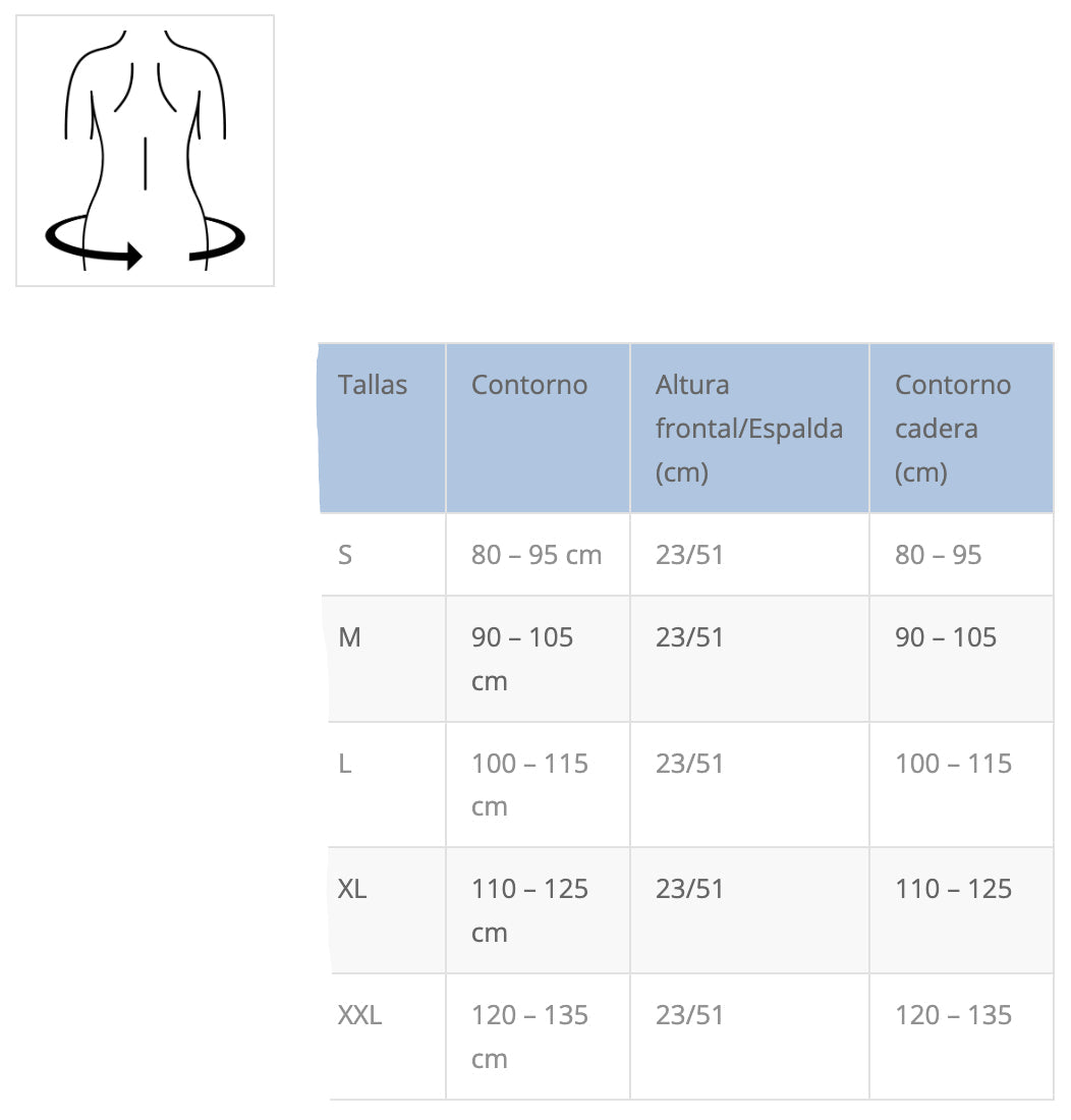 Ceinture dorso-lombaire serrage par lacets