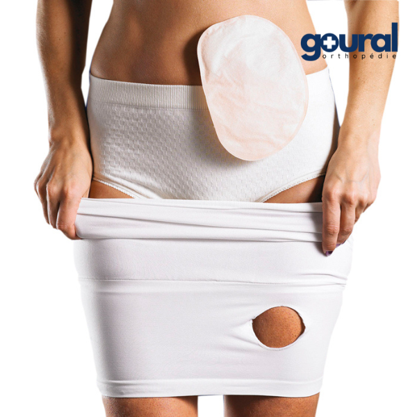 Abdominal belt for ostomy StomaBelt NOhole