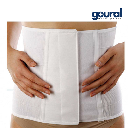 Women's flared abdominal support belt