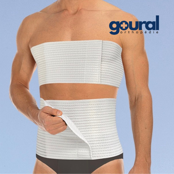 Ceinture de maintien abdominal ou thoracique auto-agrippante