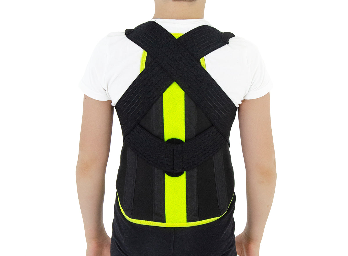 Ceinture-Corset dorso-lombaire avec rappel de posture anti-cyphose pédiatrique