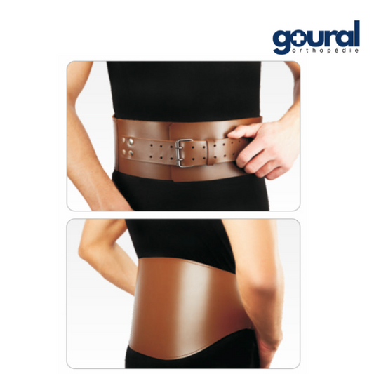 Ceinture lombaire en cuir fabriquée à la demande