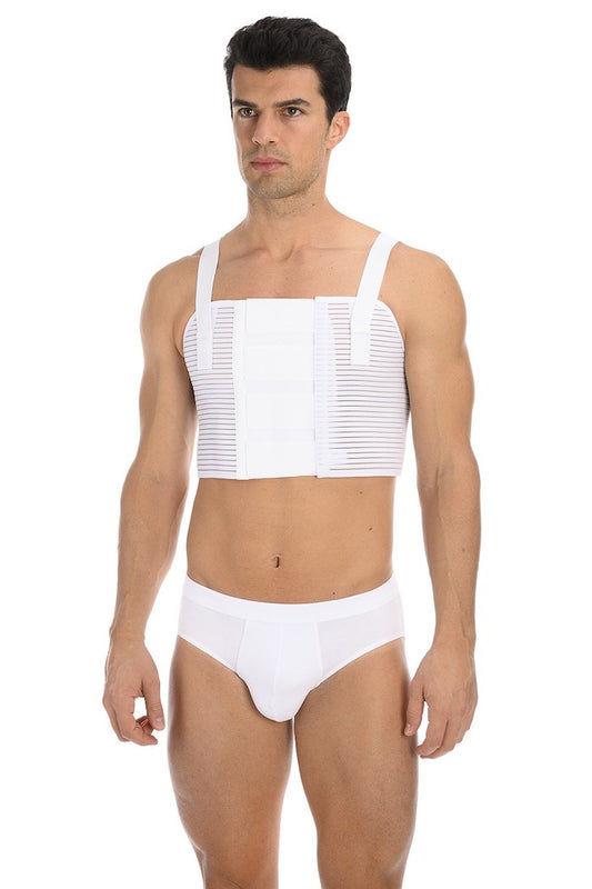 Chest support belt with 4 adhesive closures with detachable adjustable straps