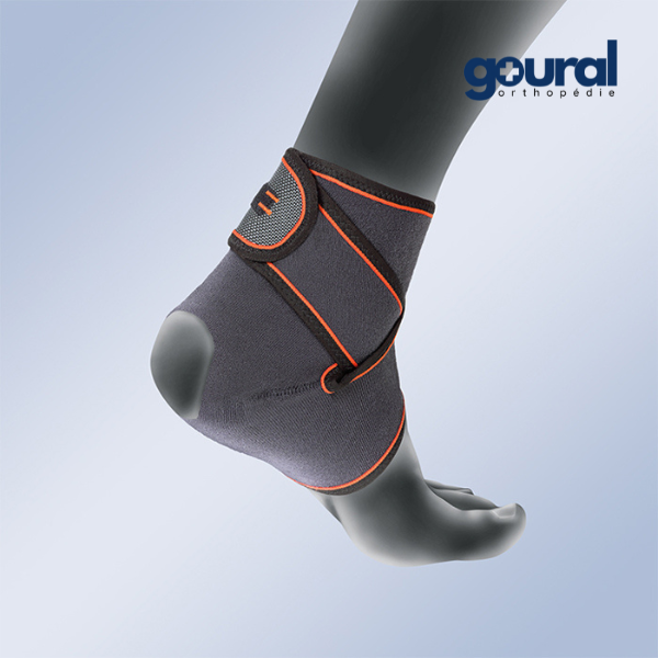 Full opening ankle brace with elastic reminder