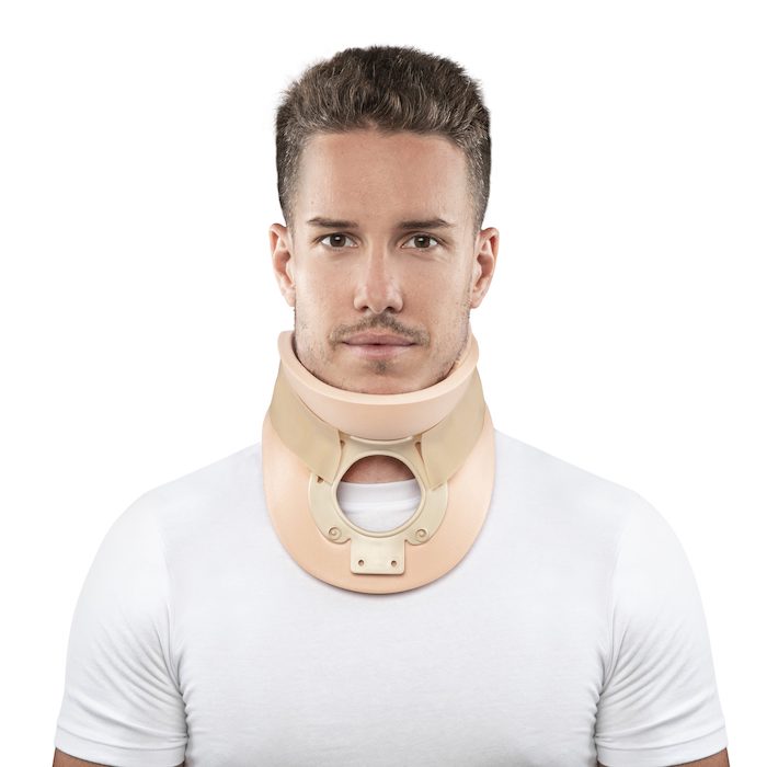Collier cervical rigide mini-minerve avec 4 appuis type Philadelphia C4