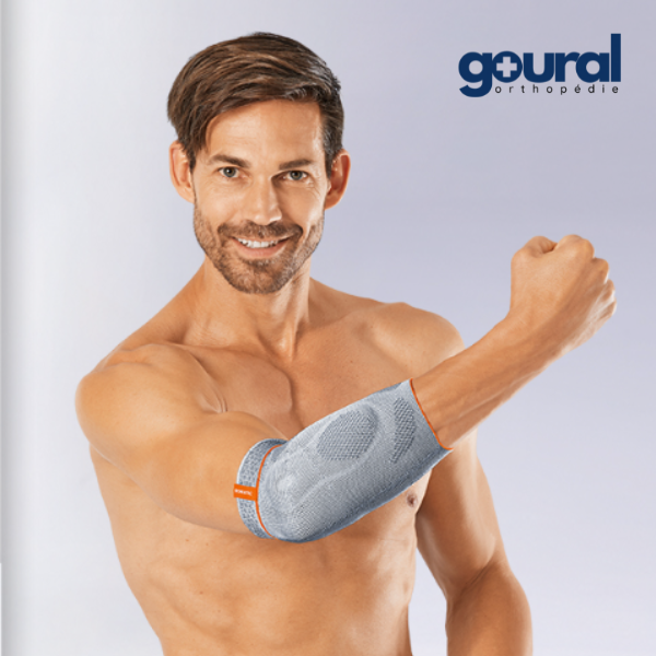 Coudière pour épicondylite avec insert de massage silicone Epidyn