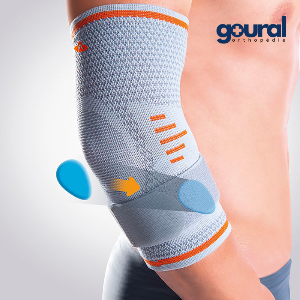 Coudière pour la pratique sportive avec inserts en gel et strap