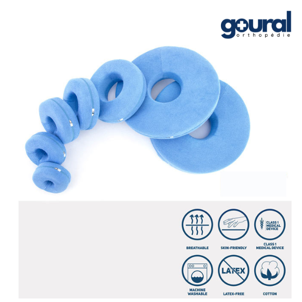Coussin de décharge rond percé Blue touch