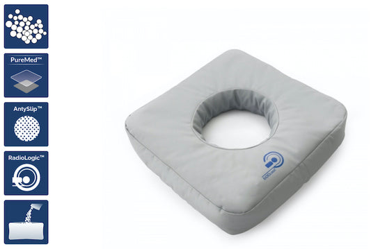 Coussin orthopédique donut de décharge centrale avec cavité percé