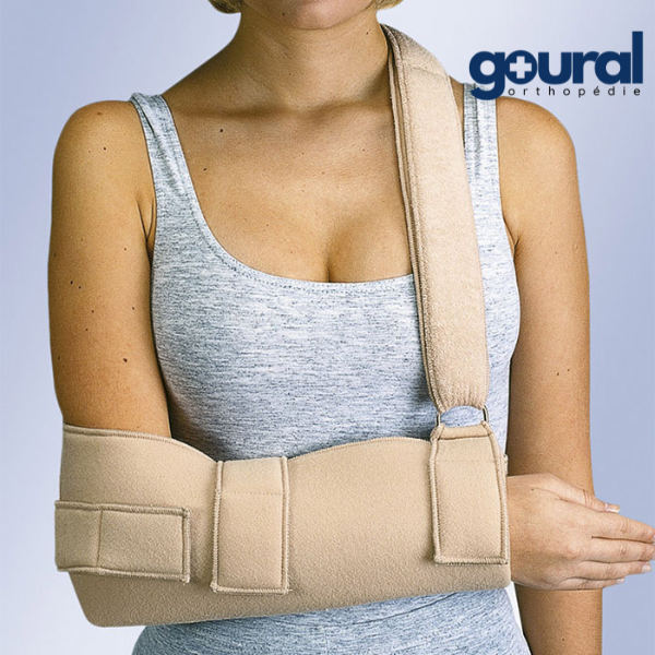 Echarpe d'immobilisation de l'épaule ou bras plâtré