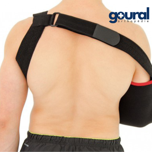 Shoulder brace with vascularization ball without support on the shoulder to be treated