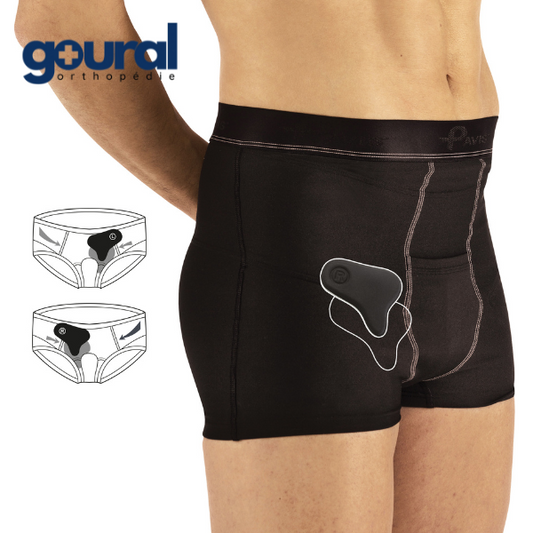 ErniaBoxer slip-boxer pour réduire les hernies inguinales sans pelotes goural