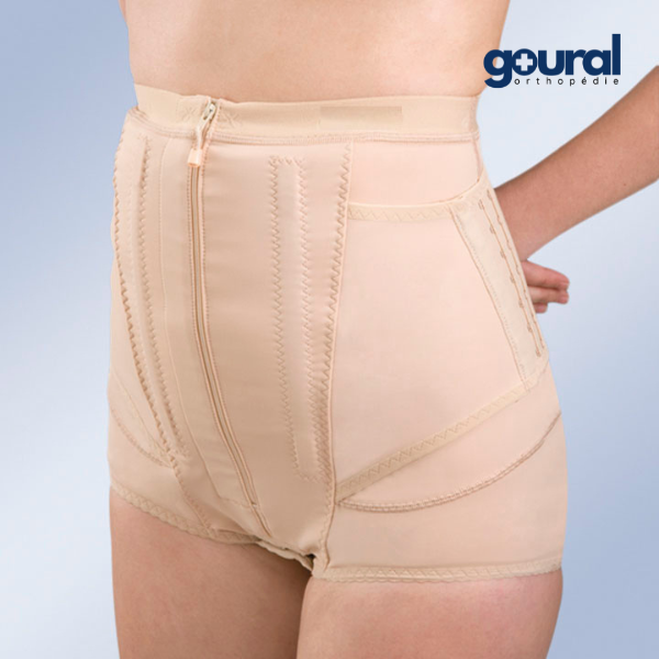 Abdominal and lumbar support short girdle
