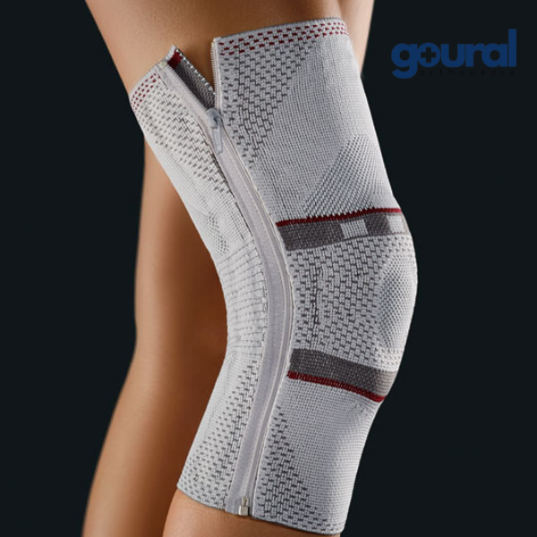 Knee support and patellar support with zip opening