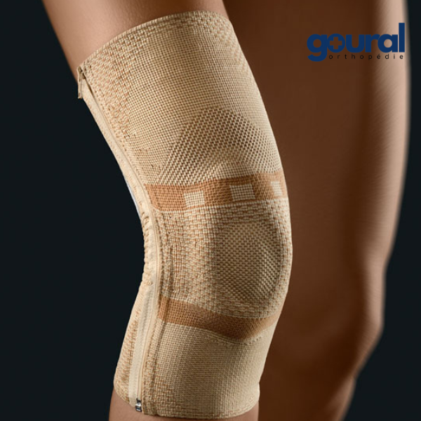 Knee support and patellar support with zip opening