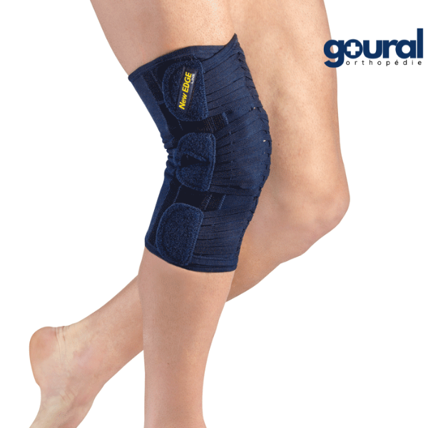 Ligament knee brace with active patellar centering