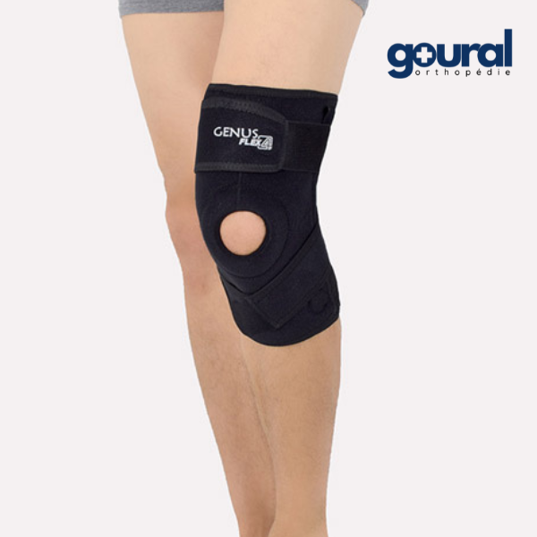 Ligament and patellar knee brace with full opening and removable stays