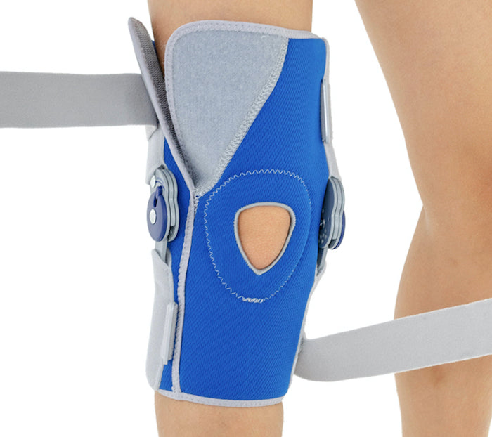 Genouillère-attelle de genou ligamentaire pédiatrique réglable ouverture supérieure