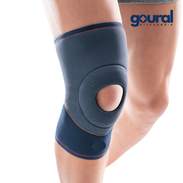 Neoprene knee brace with patellar opening