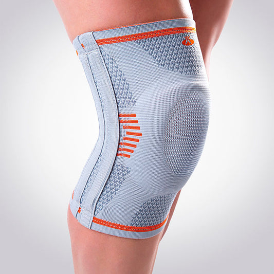 Genouillère élastique avec stabilisateurs latéraux pour le sport