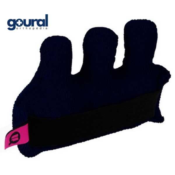 Orthèse-coussin de main-doigts spastique avec séparateur de doigts