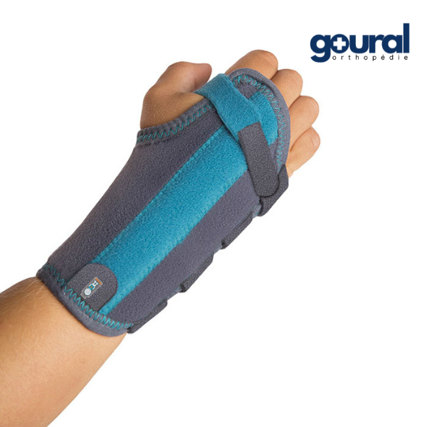 Pediatric wrist and/or thumb immobilization orthosis