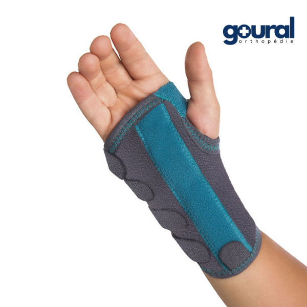 Pediatric wrist and/or thumb immobilization orthosis