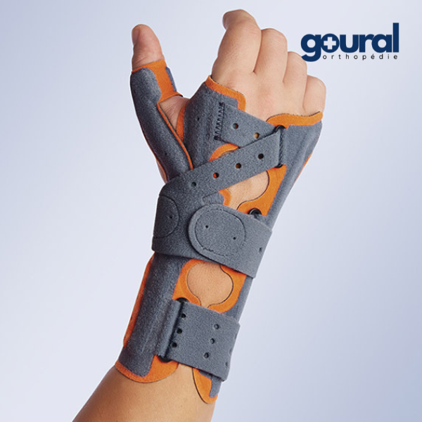 Support de pouce pour orthèse d'immobilisation poignet-pouce