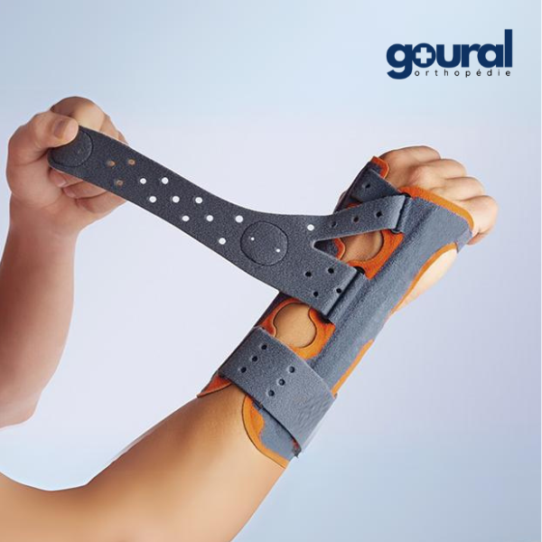 Support de pouce pour orthèse d'immobilisation poignet-pouce