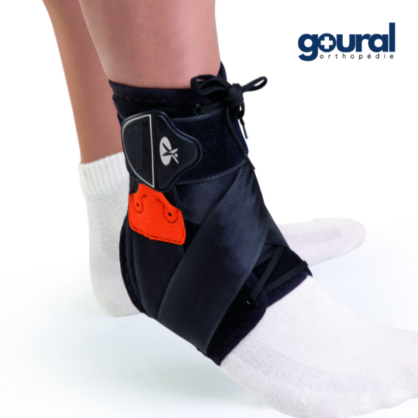 Ankle stabilization orthosis with lace