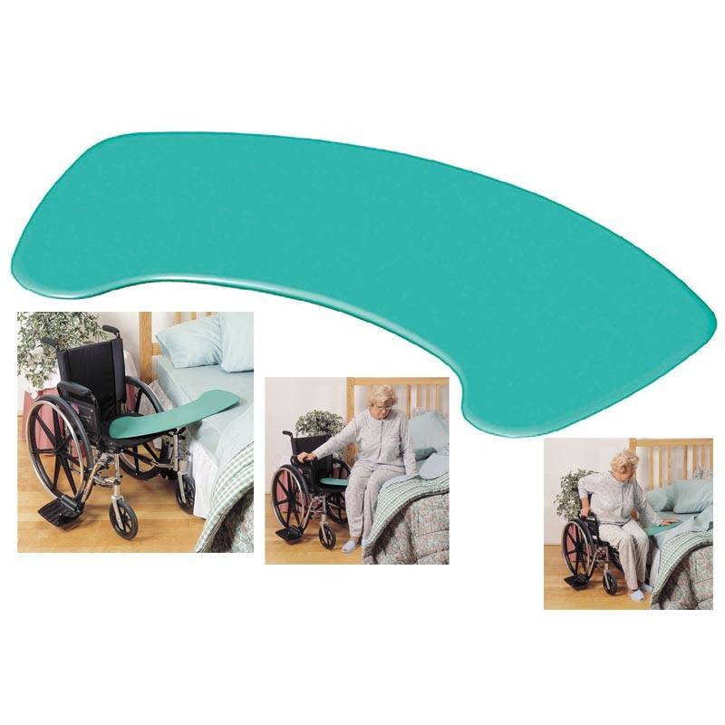 Planche de transfert incurvée pour passer du fauteuil roulant au lit