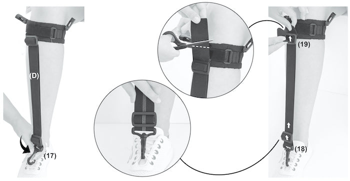 Releveur de pied et orthèse lanceur de jambe pour atteintes neurologiques Dual