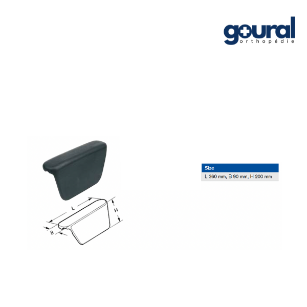 Forearm rest with side protection for wheelchair