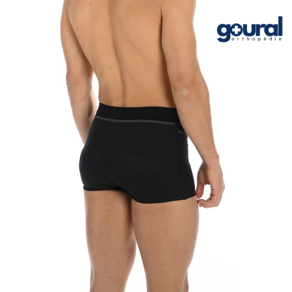 Slip-Boxer herniaire pour réduction de hernie inguinale (avec pelotes)