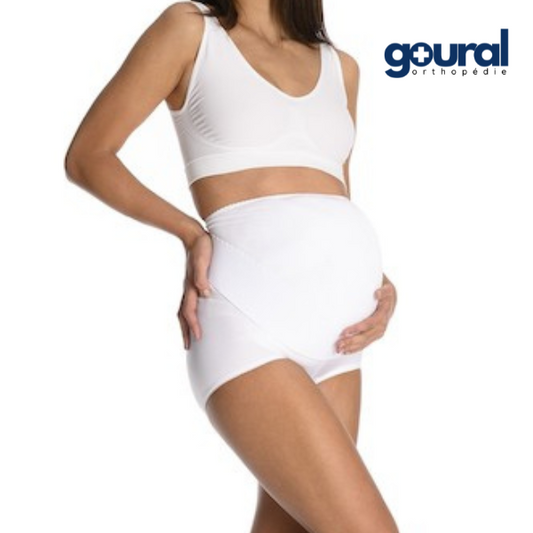 Slip-gaine de maintien abdominal grossesse avec plastron réglable